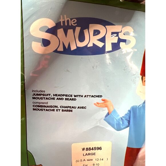 Smurfs Kids Costume Papa Smurf Size Kids Large 12-14 - Picture 3 of 5